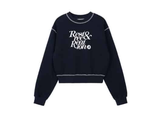 Rest & Recreation Coloration Crewneck Navy front view