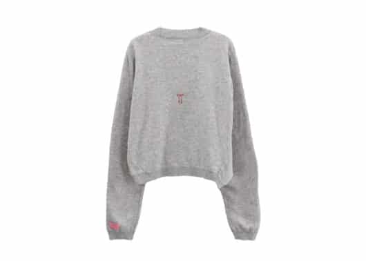Ronron Big Ribbon Knit Cardigan Light Grey - Image 2