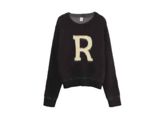 Ronron R Hairy Knit Black front view