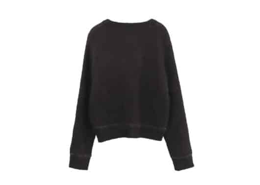 Ronron R Hairy Knit Black back view
