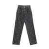 Ronron Ribbon Printed Denim Pants Black front view
