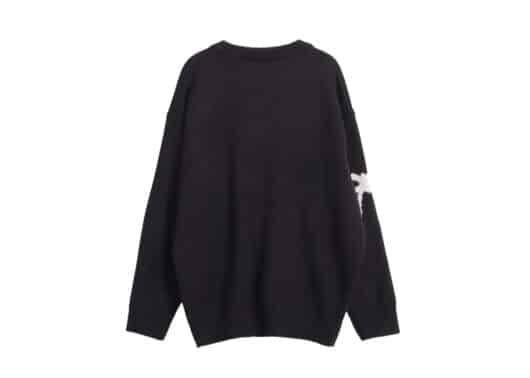 Ronron Vintage Heart Ribbon Knit Black back view