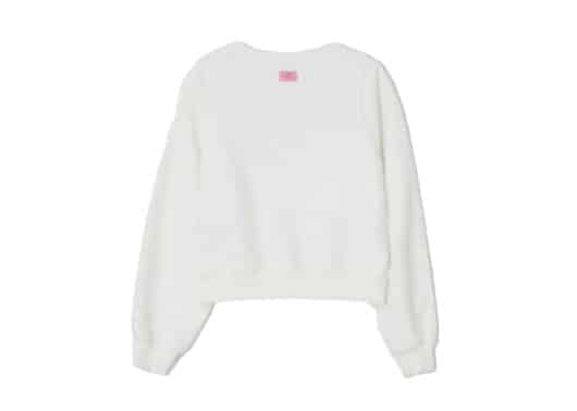 Ronron Volume Sleeve Ribbon Crewneck White - Image 2