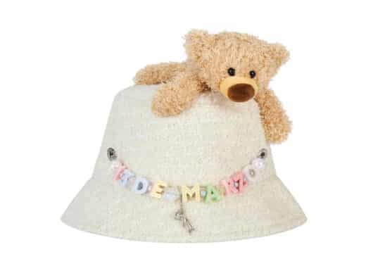 13De Marzo Logo Pendent Bucket Hat White