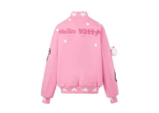 13De Marzo x Sanrio Hello Kitty Bear Baseball Jacket Pink back view