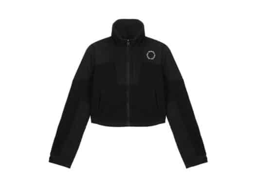 Matin Kim Fleece Crop Track Jumper Black (W) JP005