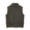 Matin Kim Knit Point High Neck Vest Jumper Khaki VT001 - Image 2