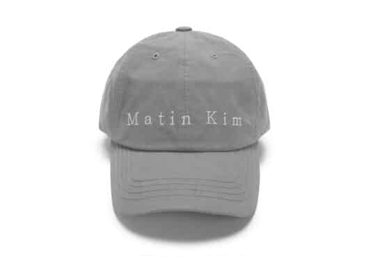 Matin Kim Matin Typo Ball Cap Grey HT011