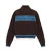 Matin Kim Spell Point Stripe Knit Cardigan Brown CD016 back view