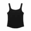 Matin Kim Square Neck Sleeveless Logo Top Black TS034 back view