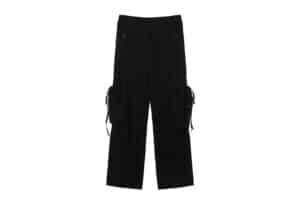 Matin Kim String Point Big Pocket Cargo Pants Black PT036