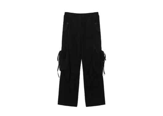Matin Kim String Point Big Pocket Cargo Pants Black PT036