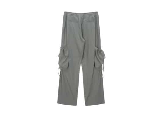 Matin Kim String Point Big Pocket Cargo Pants Light Khaki PT036 - Image 2