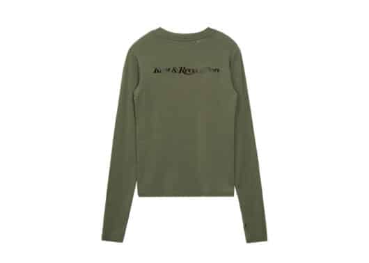 Rest & Recreation Logo L/S Top Khaki - Image 2