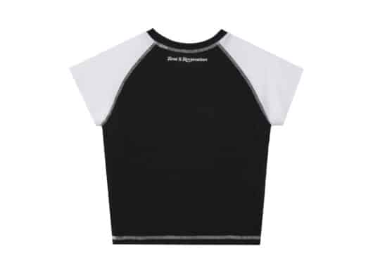 Rest & Recreation Raglan Crop Top Black - Image 2
