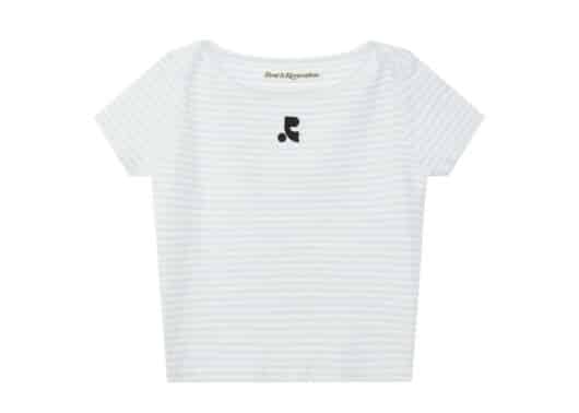 Rest & Recreation Stripe Lip Neck Tee Sky Blue