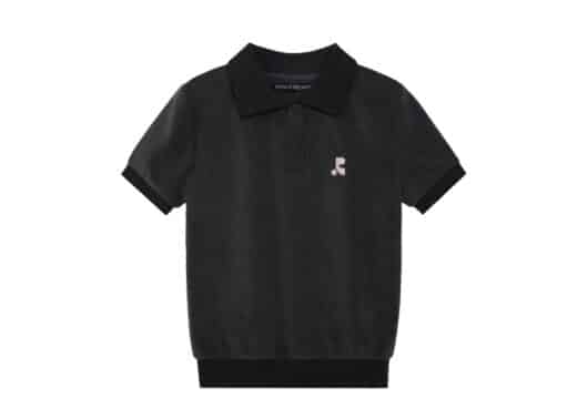 Rest & Recreation Terry Polo Top Charcoal