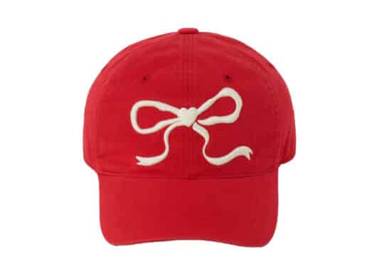 Ronron Heart Ribbon Ball Cap Red Butter