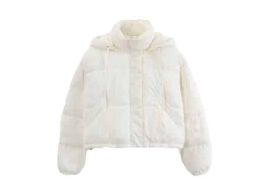Ronron Short Eco Padding String Hoodie Ivory