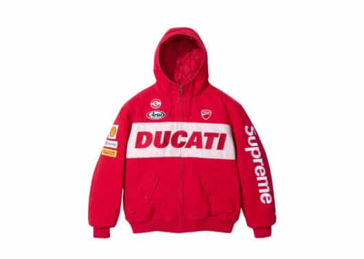 Supreme Ducati Hooded Work Jacket Red