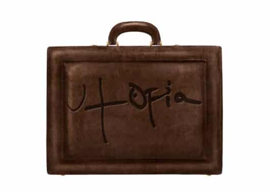 Travis Scott Utopia Briefcase Brown front view