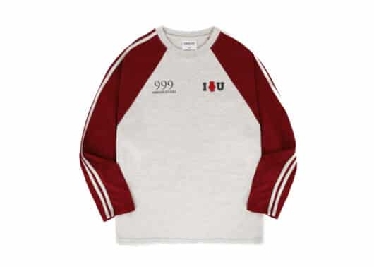 Ambler I-GOM U Raglan Long Sleeve Tee Burgundy AJS101