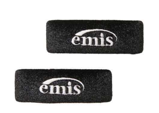 GLITTER VELVET RECTANGULAR HAIRPIN Black front view
