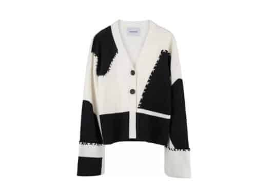 Karakoroo Sleeved Cardigan Black/White