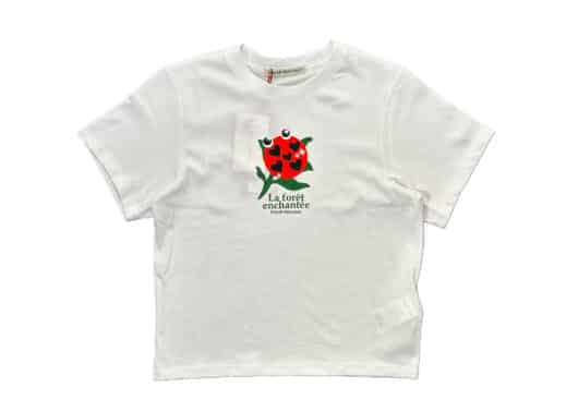 Mardi Mercredi Enchantee Slim Tee Beetle White Front view