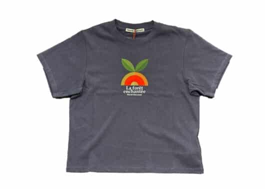Mardi Mercredi Enchantee Slim Tee Orange Charcoal Front View