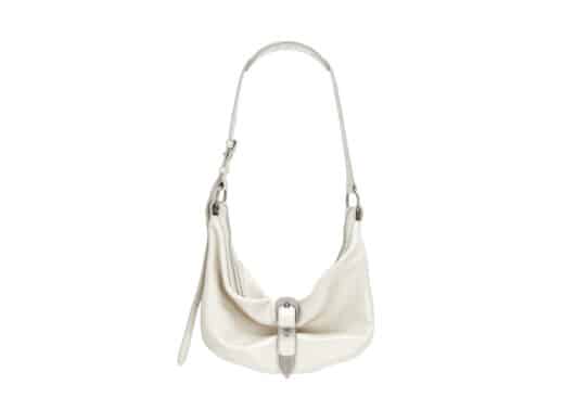 Marge Sherwood Belted Hobo Cream Glossy Plain Medium