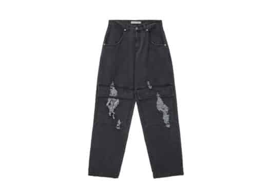 Matin Kim Knee Pocket Damage Denim Pants Grey DN016