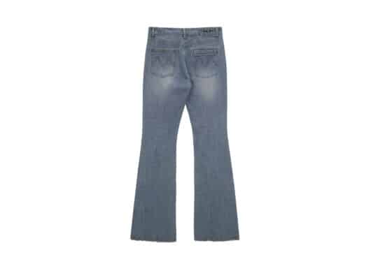 Matin Kim Side Snap Boots Cut Denim Pants Blue DN024 - Image 2