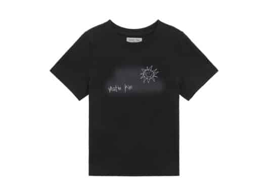 Matin Kim Sun Embroidery Graphic Tee Charcoal TS035