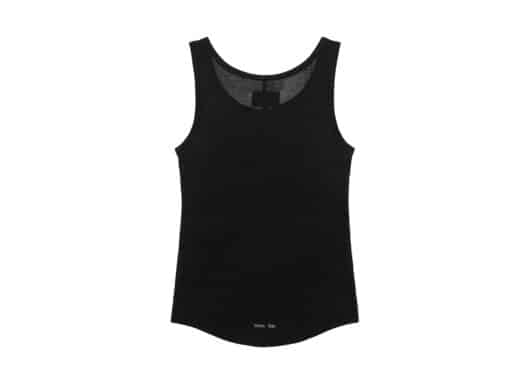 Matin Kim Texture Point Sleeveless Tee Black TS036 back view
