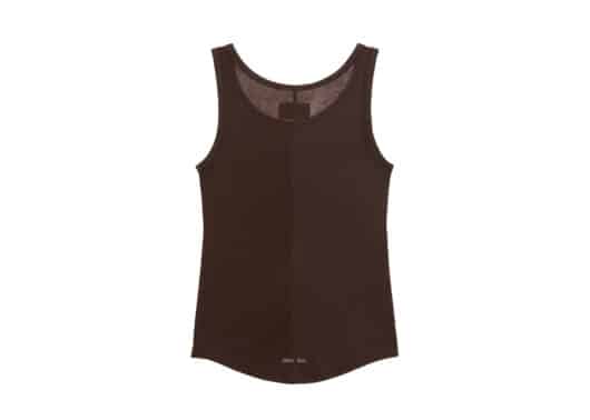 Matin Kim Texture Point Sleeveless Tee Brown TS036 back view