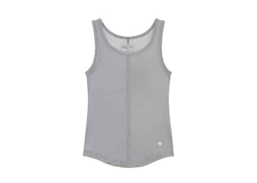 Matin Kim Texture Point Sleeveless Tee Grey TS036 front view