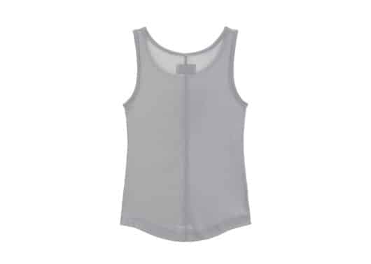 Matin Kim Texture Point Sleeveless Tee Grey TS036 back view