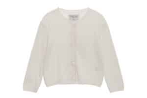Matin Kim Three Quarter Sleeve Round Cardigan White CD017