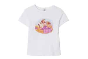 Ronron Baby Puppies Slim Fit Crop Tee White