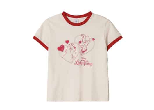 Ronron Ringer Lady and The Tramp Tee Cream Red