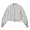 Low Classic Leather Jacket Silver Front View