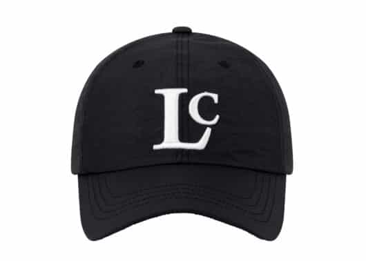 Low Classic Nylon Cap Black:Navy Front View
