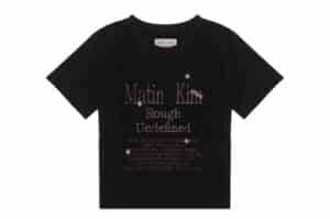 Matin Kim Dazzle Lettering Crop Tee Black TS068