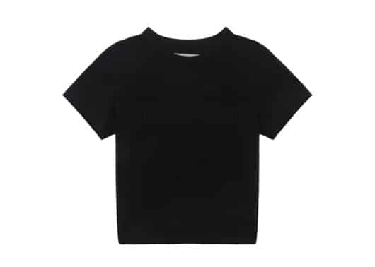 Matin Kim Matin Reverse Patch Logo Crop Tee Black TS067