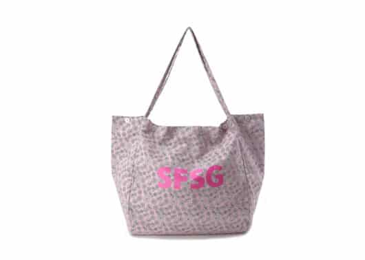 SFSG Floral Printed Logo Tote Bag Pink SFG4BSB029 front View
