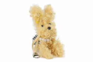 SFSG Skirt Scrawled Puppy Key Chain Yellow SFG4BAC033 Front View