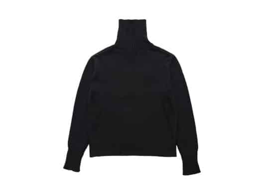 The Barnet Puppy Intarsia Turtleneck Knit Sweater Black Back View