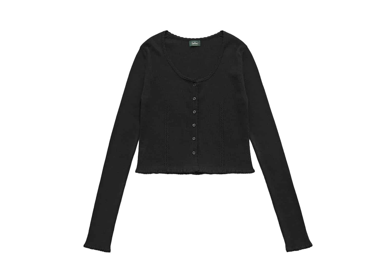 Buy The Barnnet Scallop Cropped Knit Cardigan Black Online Buy The Barnnet Scallop Cropped Knit Cardigan Black Online