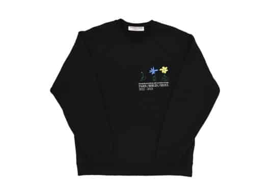The Museum Visitor City Crewneck Black Front View